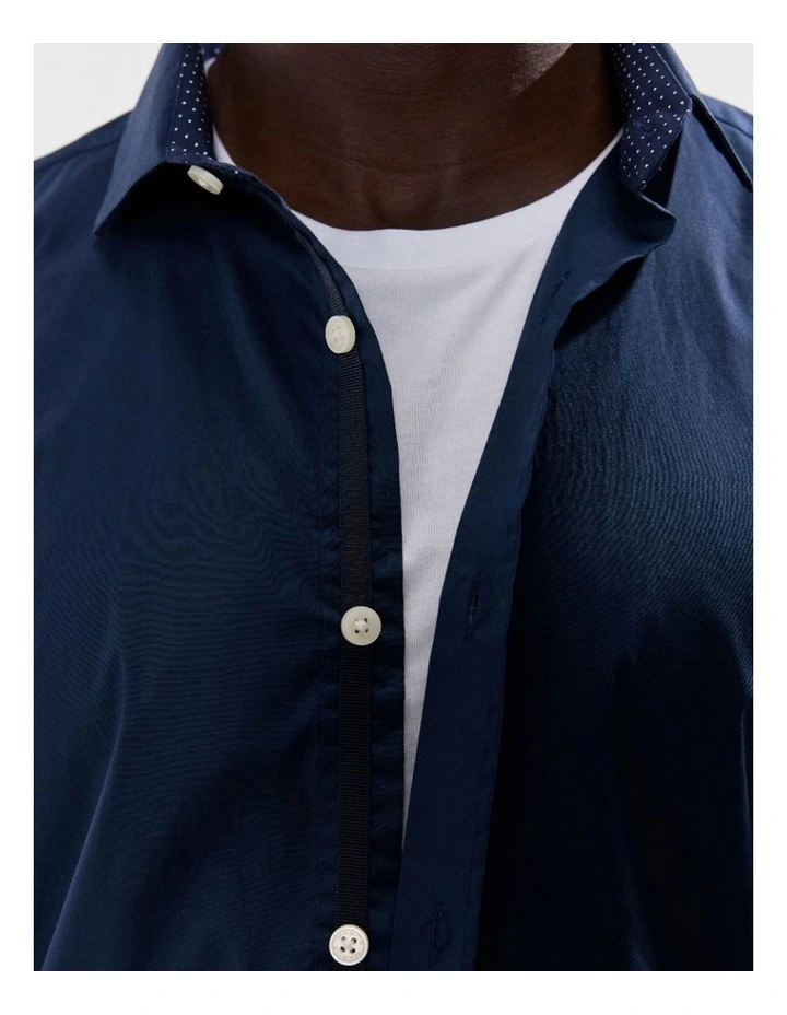 Cooper Stretch Shirt in Navy image 5