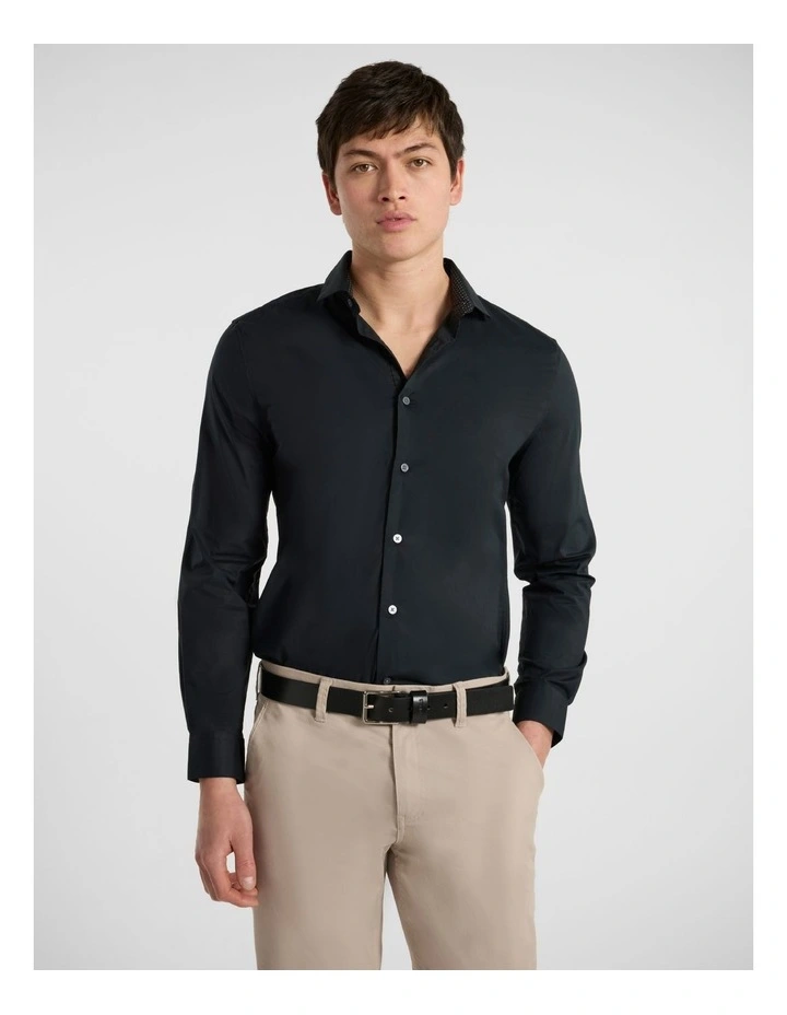 Cooper Stretch Shirt in Black image 1