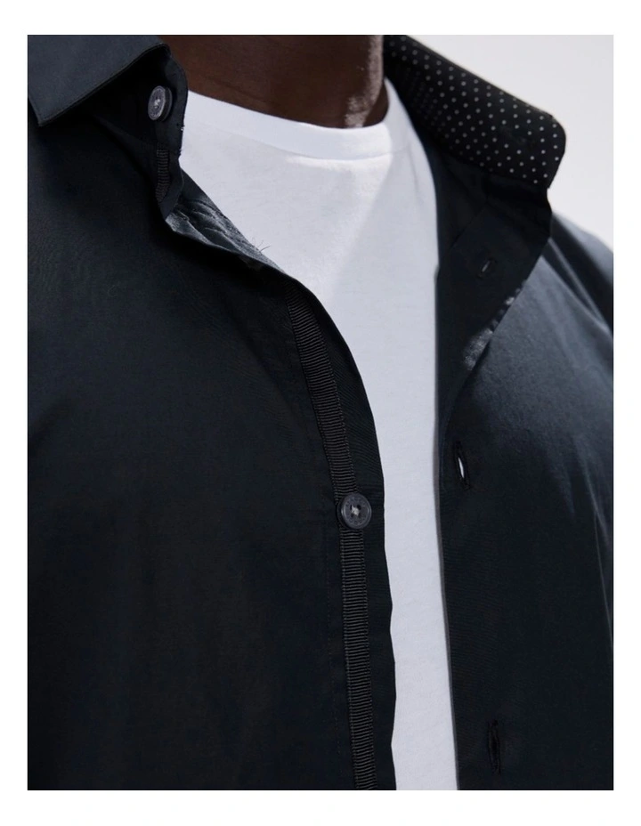 Cooper Stretch Shirt in Black image 3