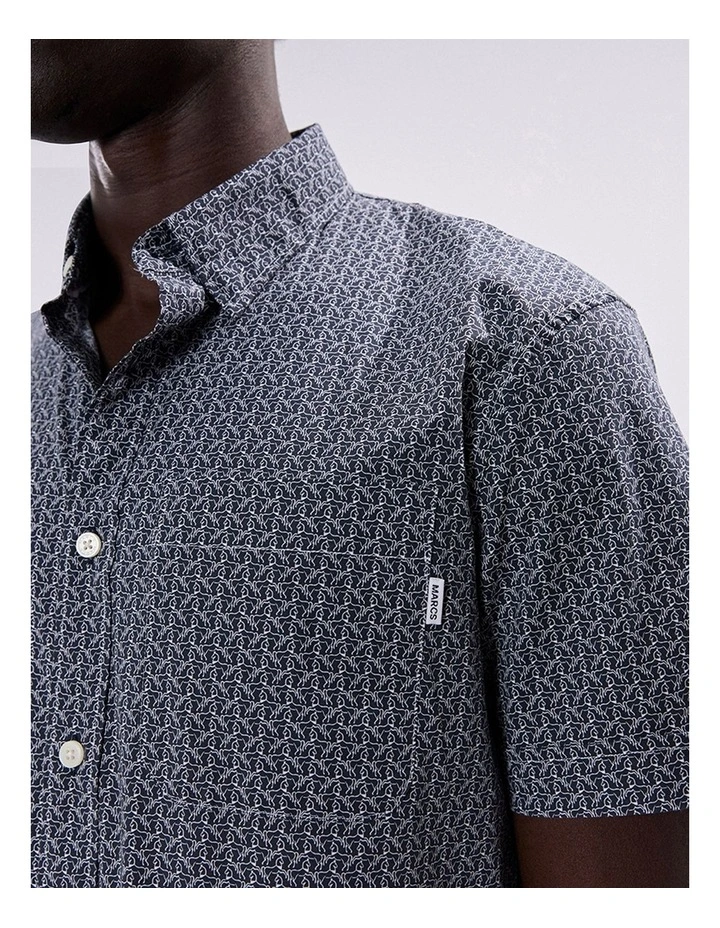Horse Code Shirt in Navy Multi image 2