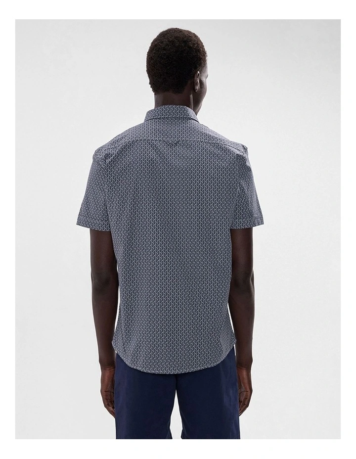 Horse Code Shirt in Navy Multi image 3