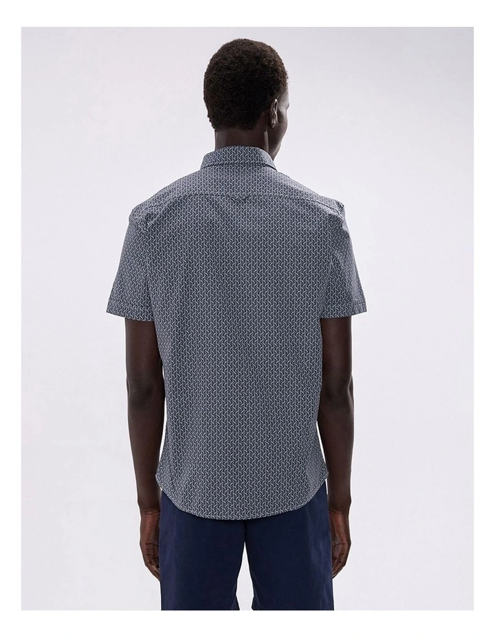 Horse Code Shirt in Navy Multi image 4