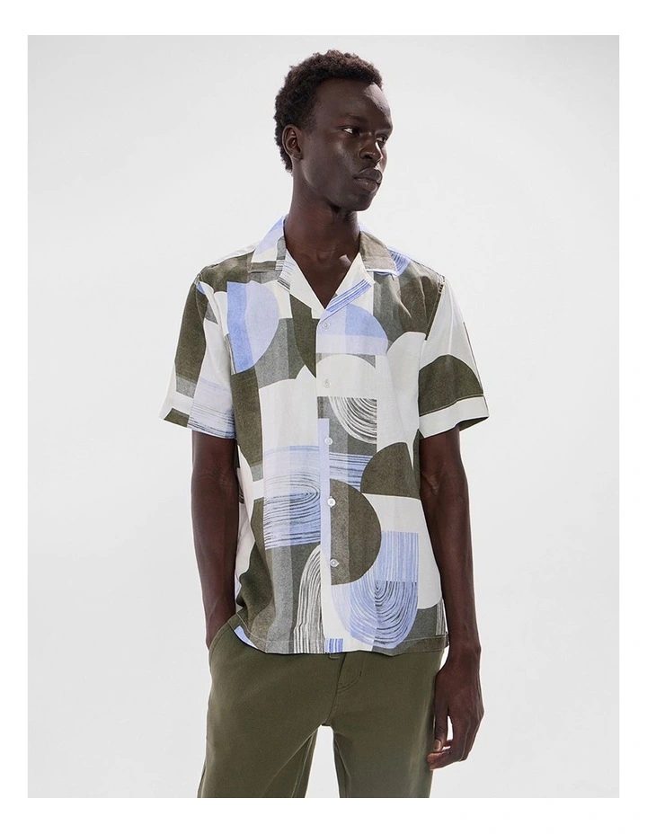 Round And Round Shirt in Green Multi image 1