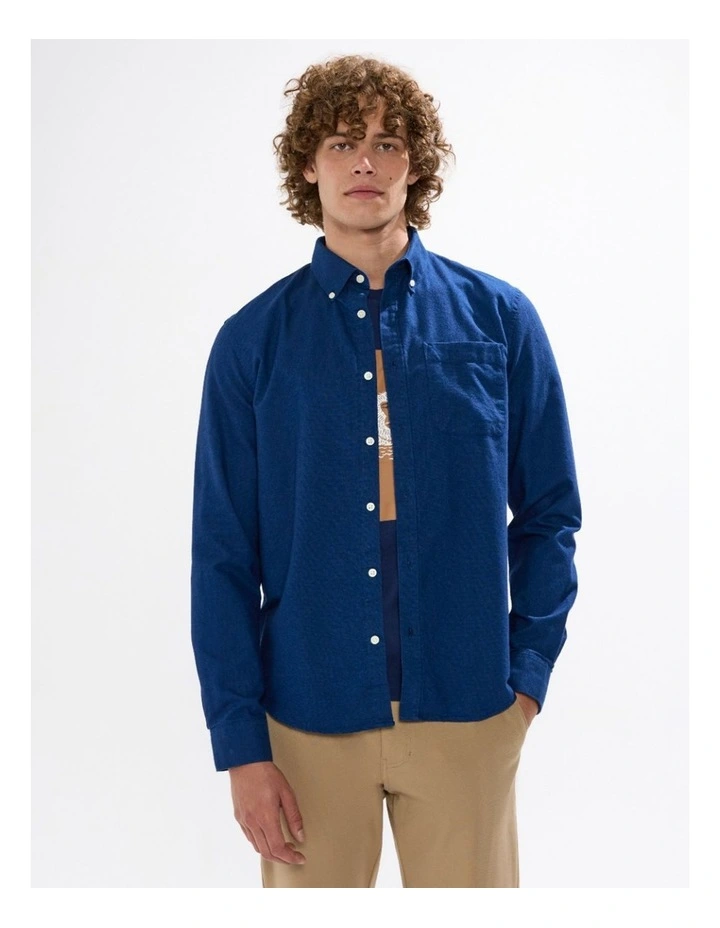 Julian Oxford Shirt in Azure Blue image 2