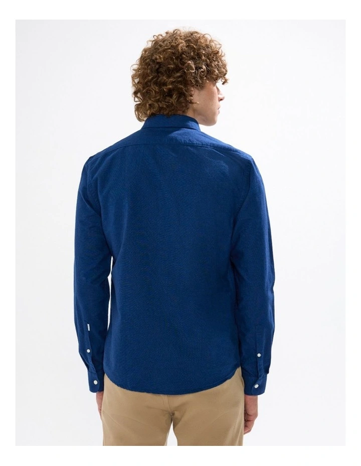 Julian Oxford Shirt in Azure Blue image 4