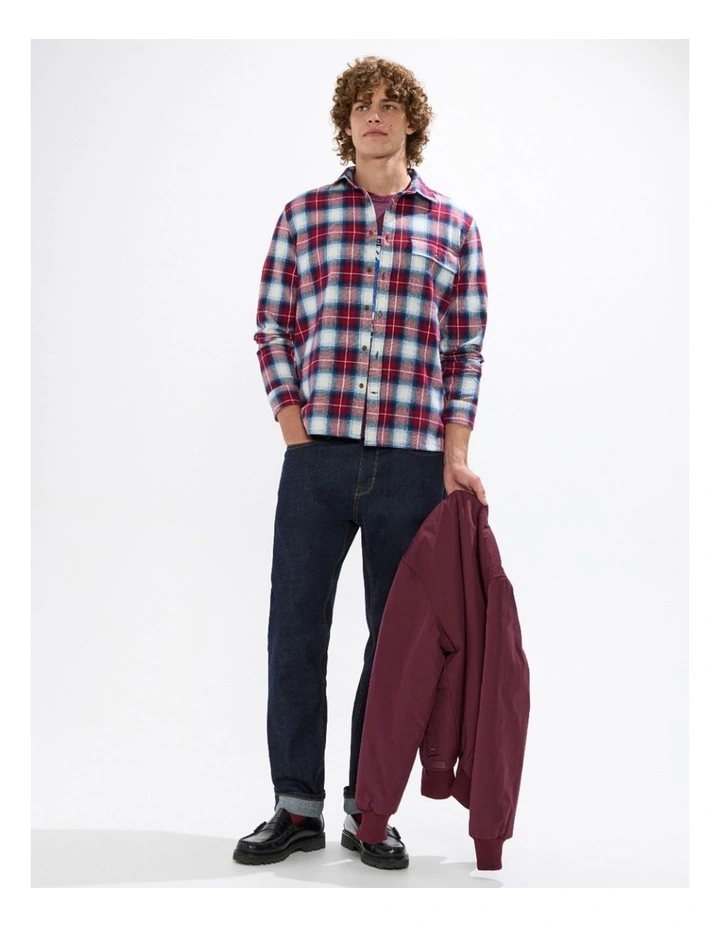 Mitchell Check Shirt in Dark Plum image 1