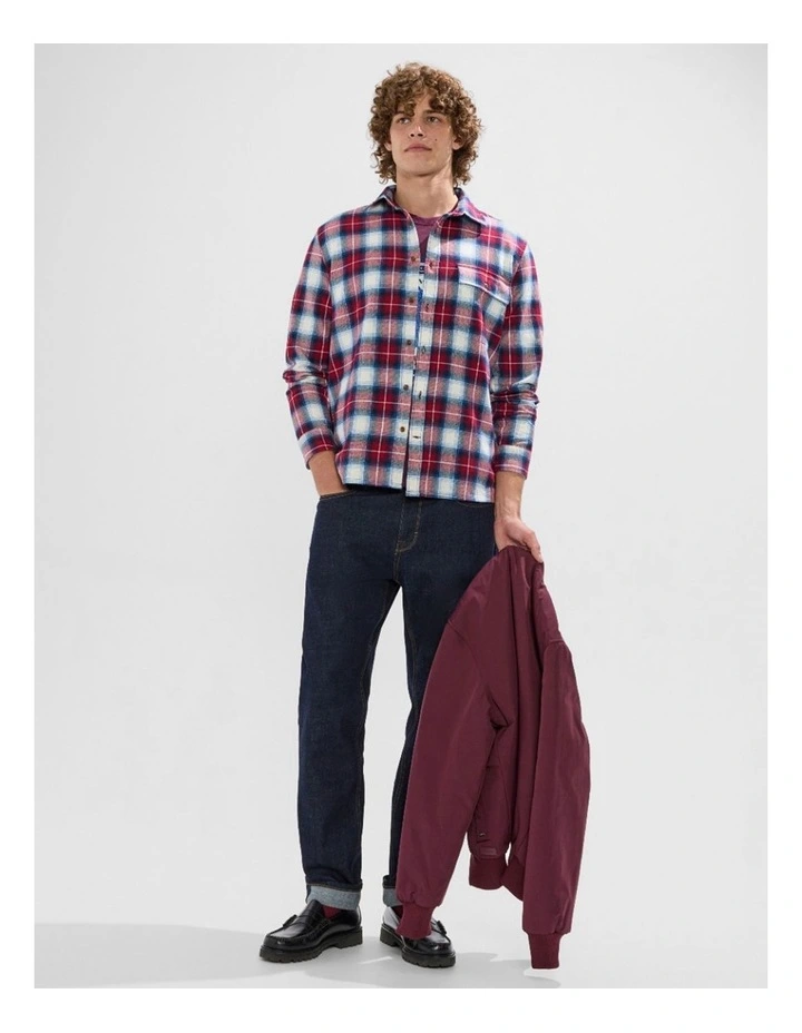 Mitchell Check Shirt in Dark Plum image 2