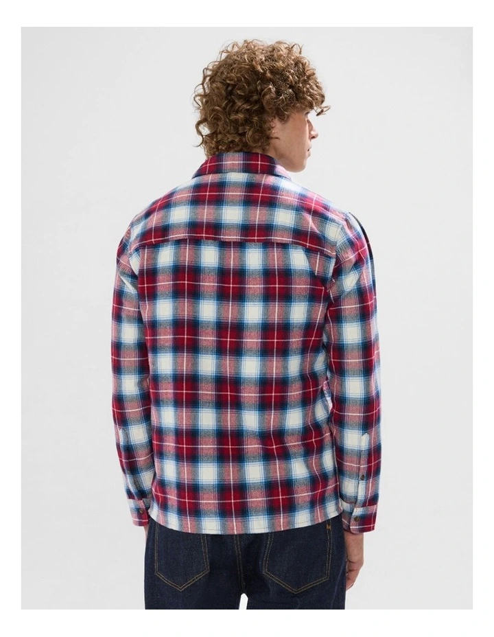 Mitchell Check Shirt in Dark Plum image 3