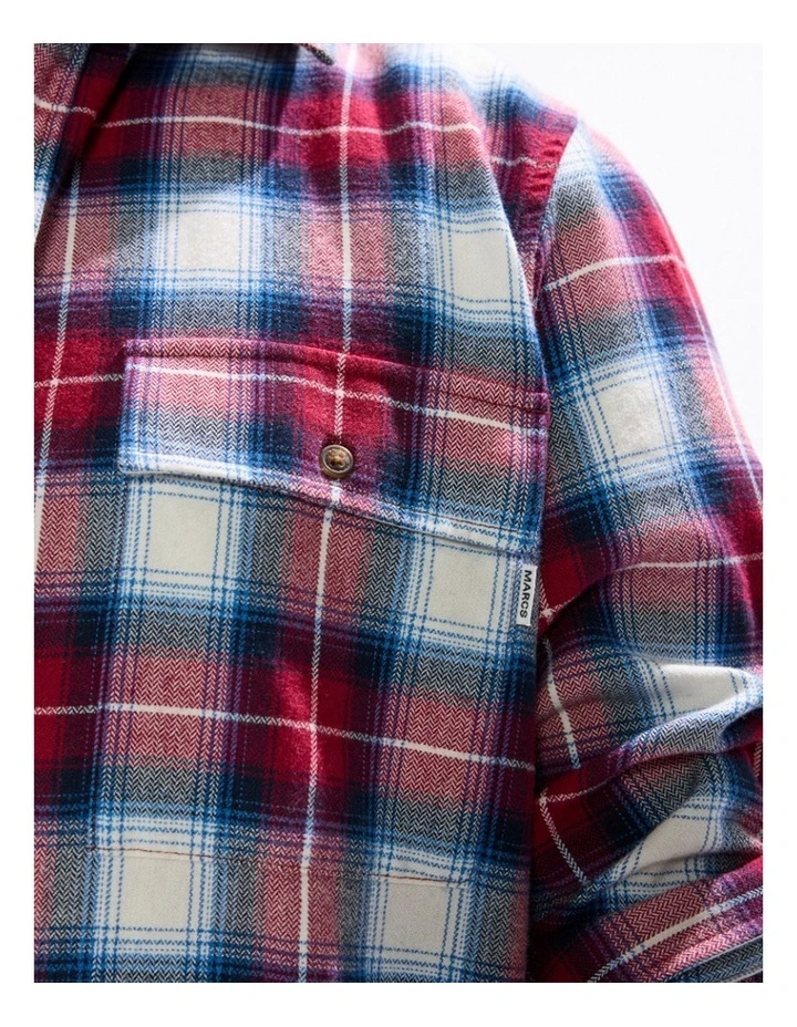 Mitchell Check Shirt in Dark Plum image 3