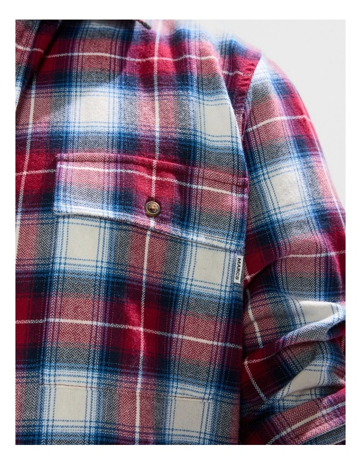 Mitchell Check Shirt in Dark Plum image 4