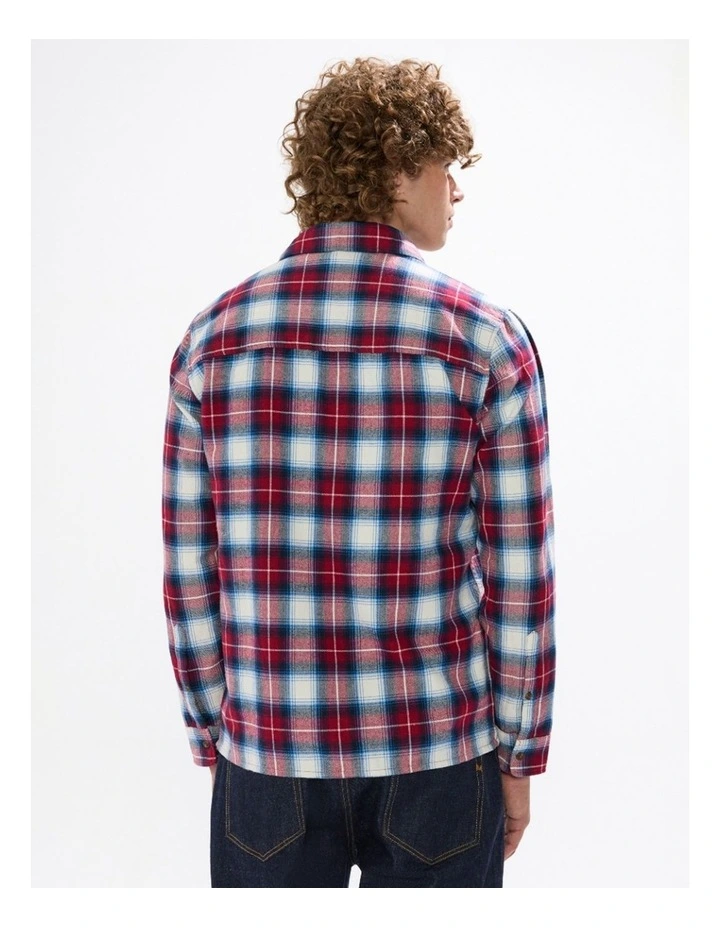 Mitchell Check Shirt in Dark Plum image 4