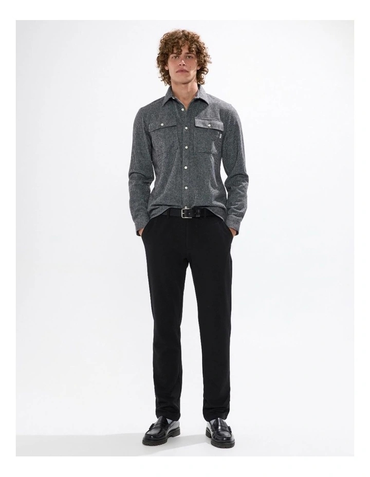 Wright Dogtooth Shirt in Charcoal image 1