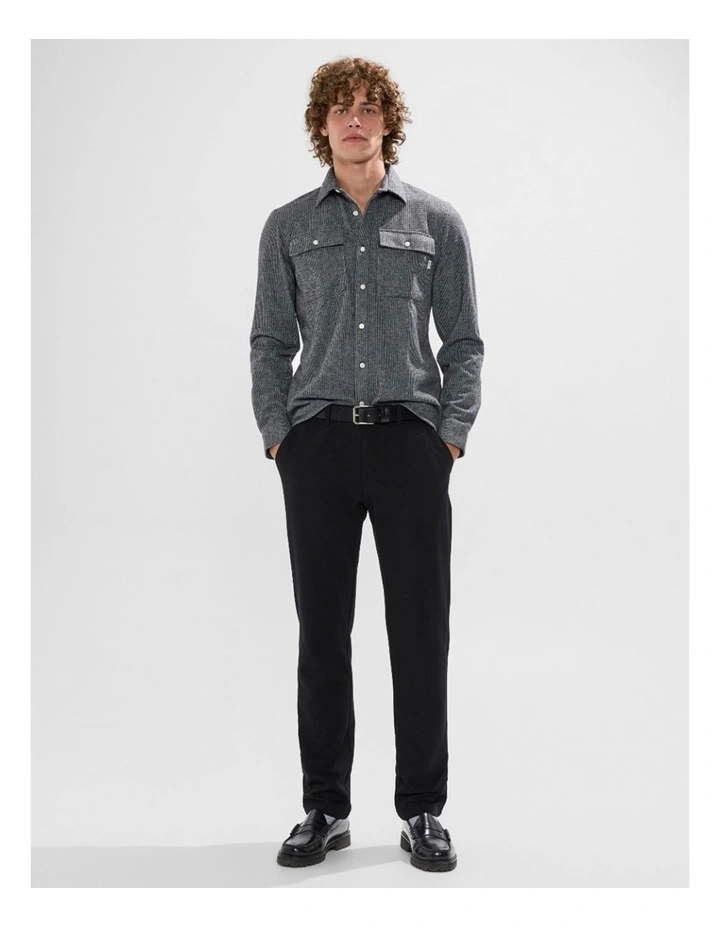 Wright Dogtooth Shirt in Charcoal image 2