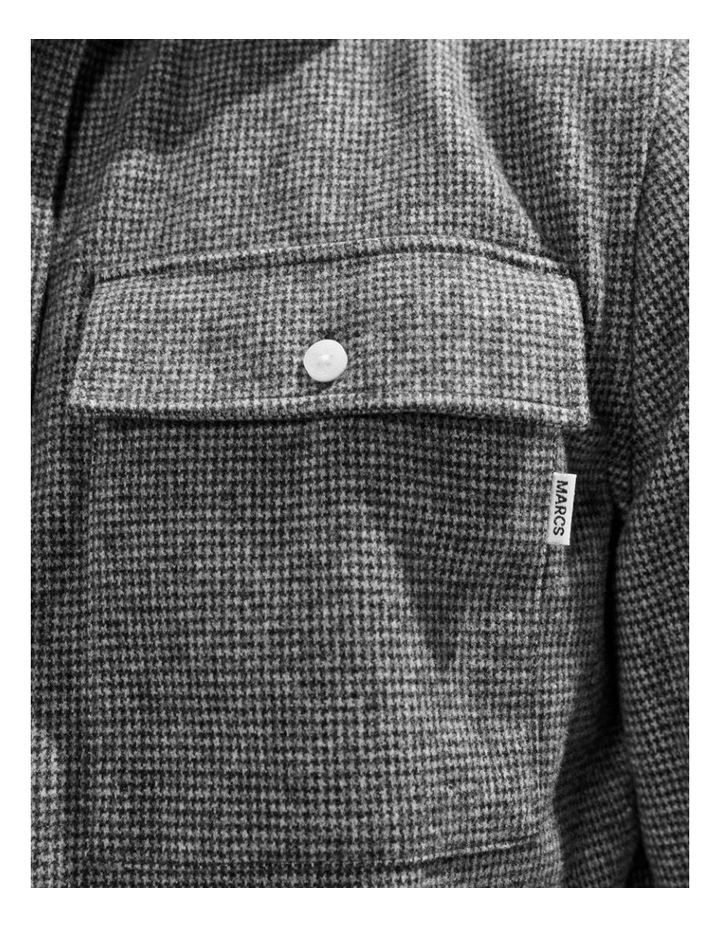 Wright Dogtooth Shirt in Charcoal image 4