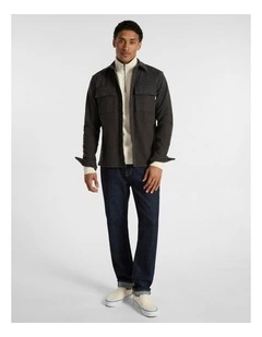 Juny Cotton Over Shirt in Charcoal