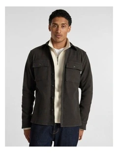 Juny Cotton Over Shirt in Charcoal