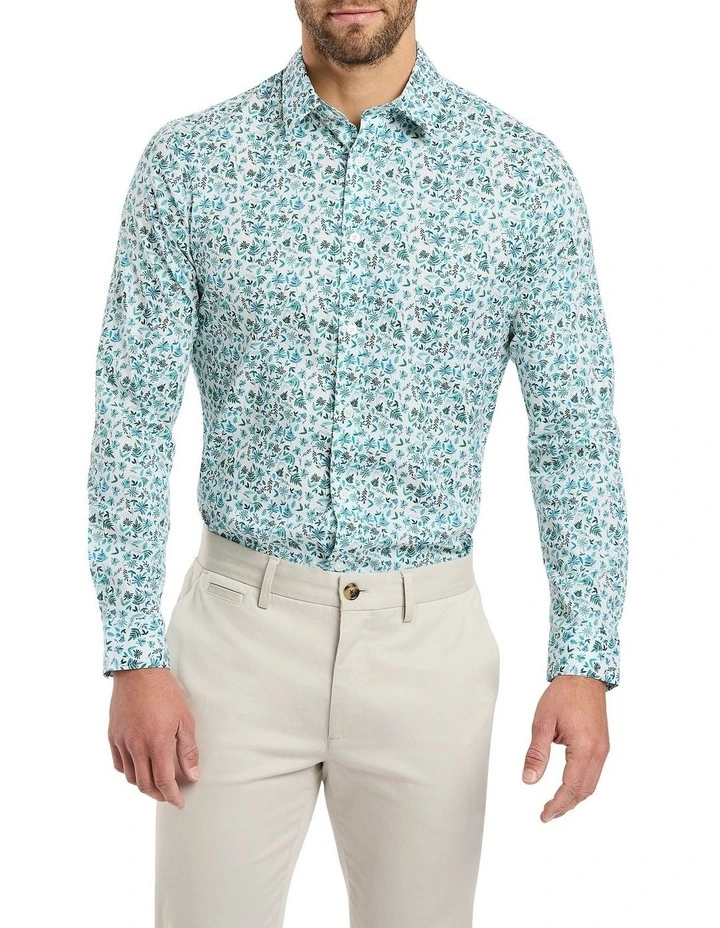 Leaf You Behind Shirt in White Multi image 1
