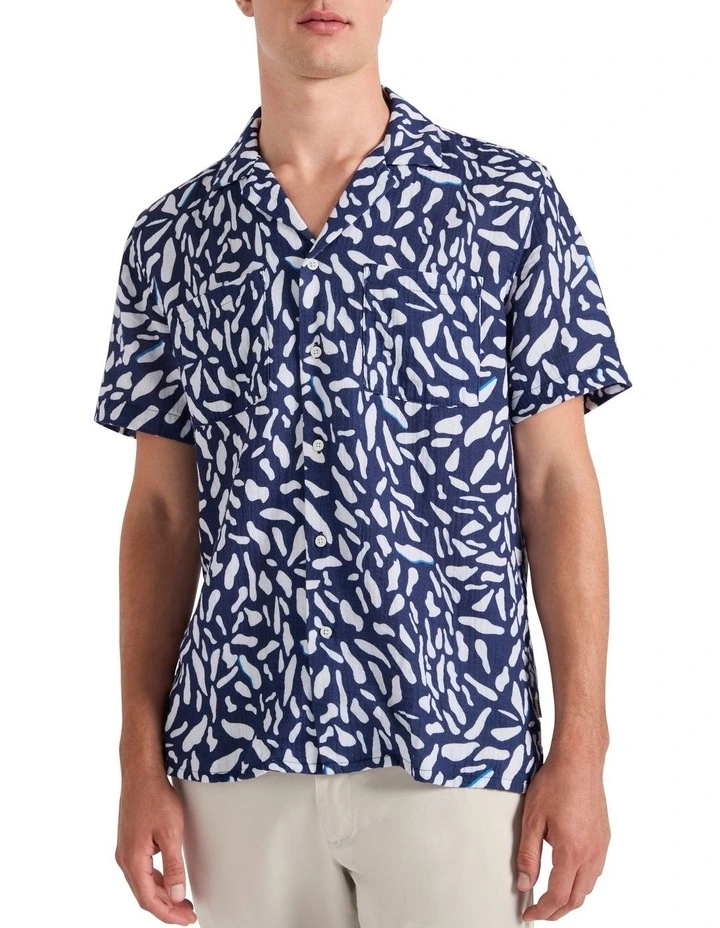 Bubble in Paradise Shirt in Navy/White image 2