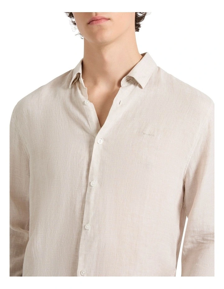 Freddie Linen Shirt in Bone image 3