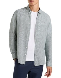 Freddie Linen Shirt in Thyme