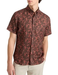 Losing Myself Linen Shirt in Paprika Multi