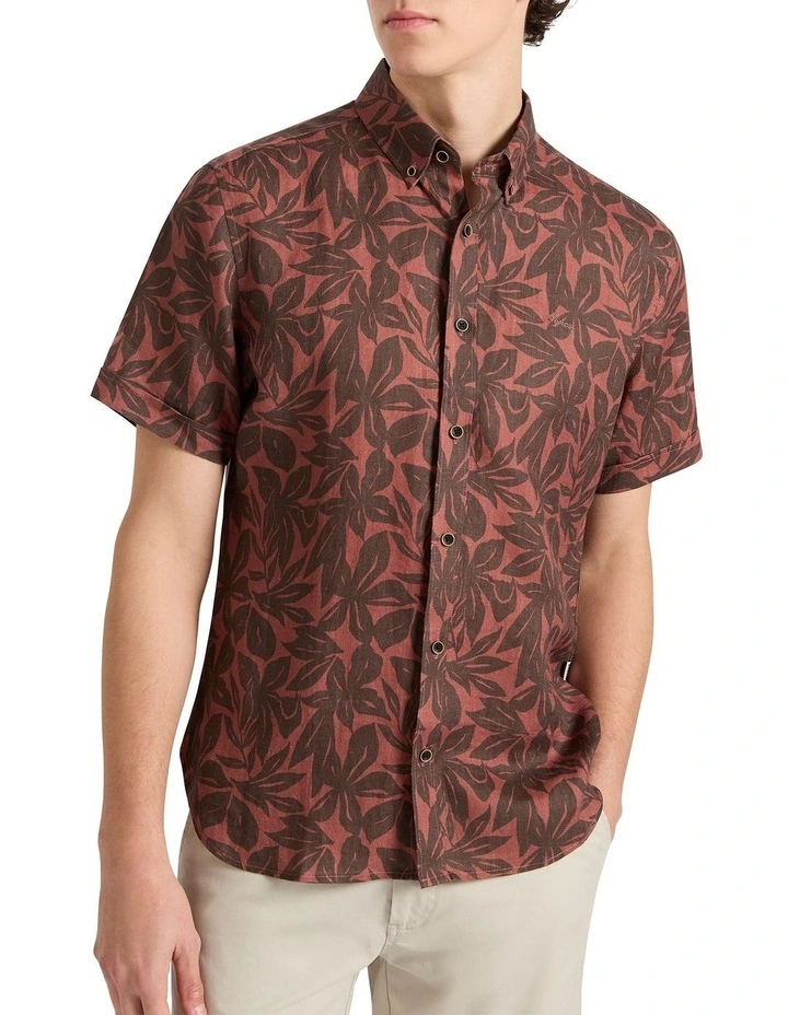 Losing Myself Linen Shirt in Paprika Multi image 1