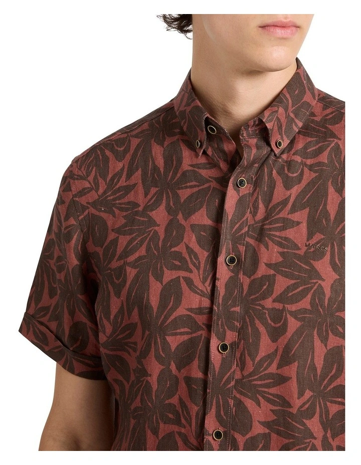 Losing Myself Linen Shirt in Paprika Multi image 3