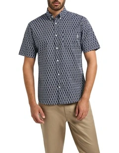 Leaf in Five Shirt in Navy