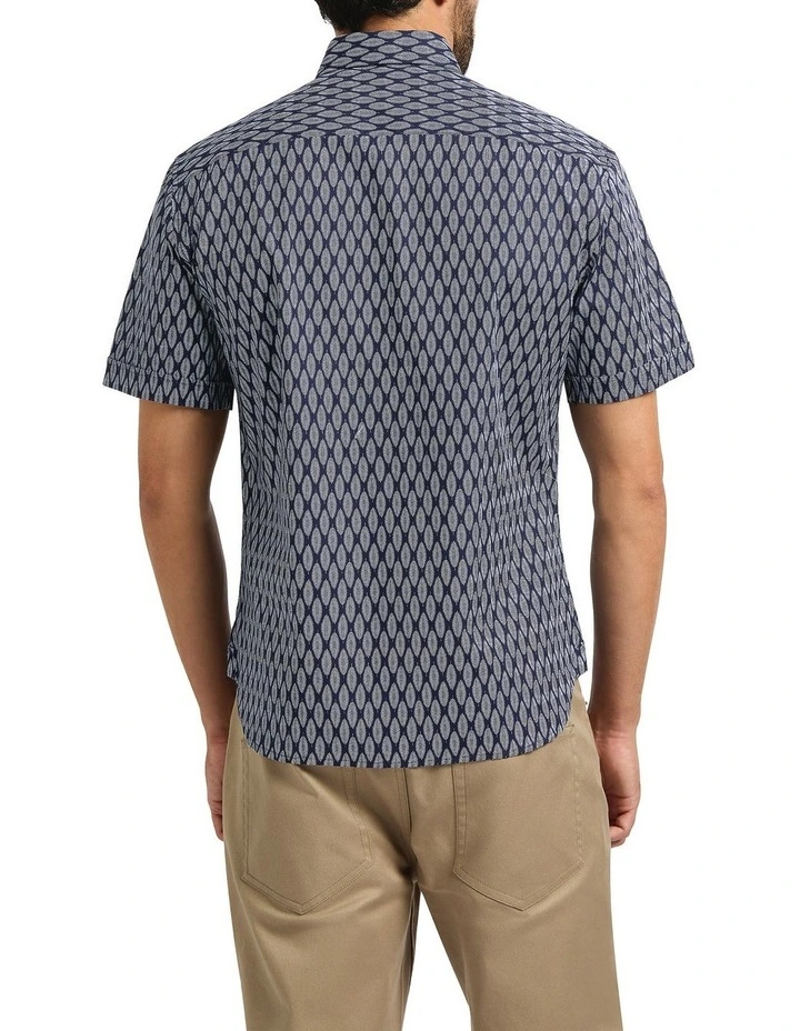 Leaf in Five Shirt in Navy image 2