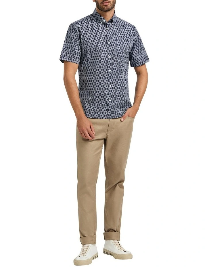 Leaf in Five Shirt in Navy image 4