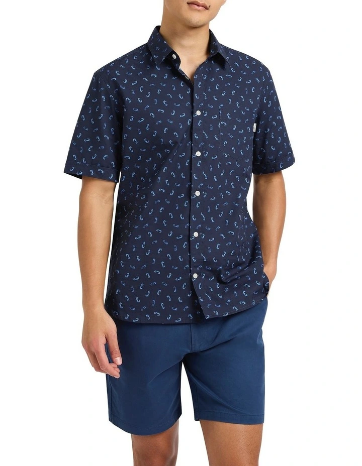 Sean Seahorse Shirt in Navy Multi image 1