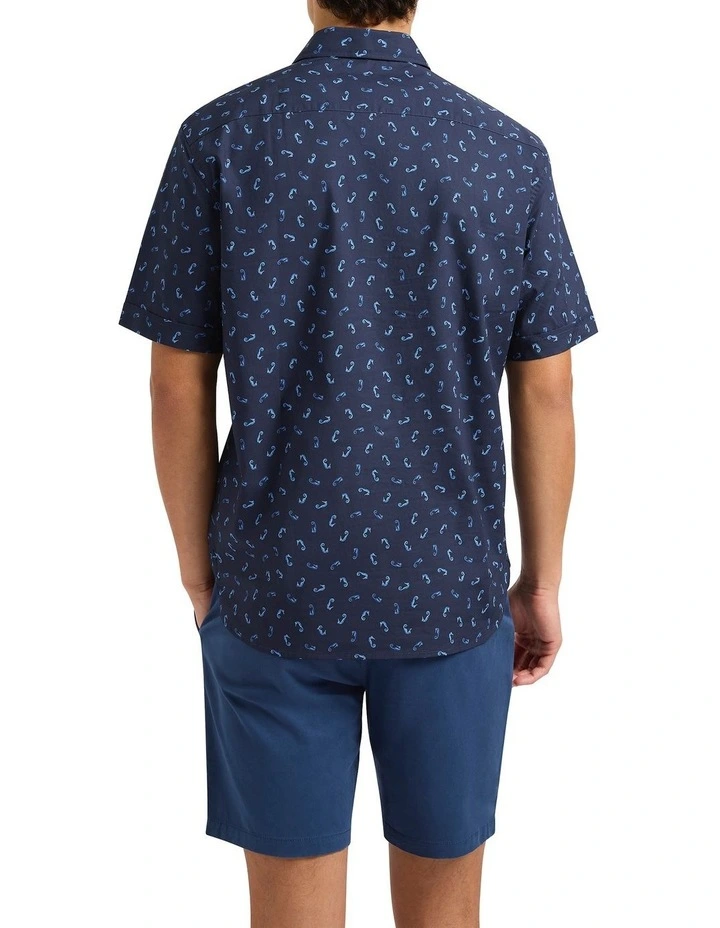 Sean Seahorse Shirt in Navy Multi image 2