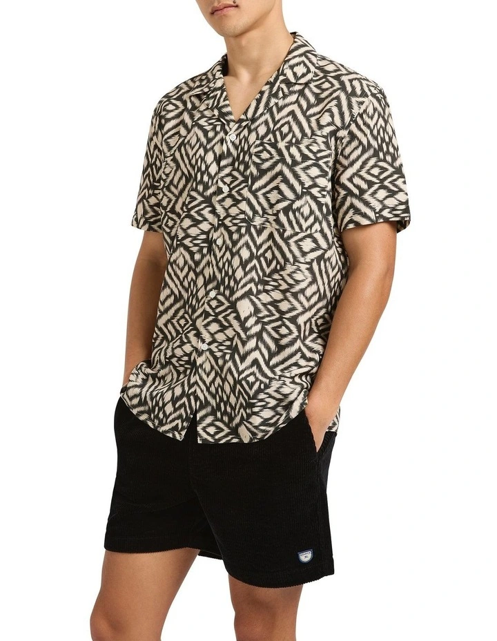 Mykonos Linen Blend Shirt in Carbon image 1