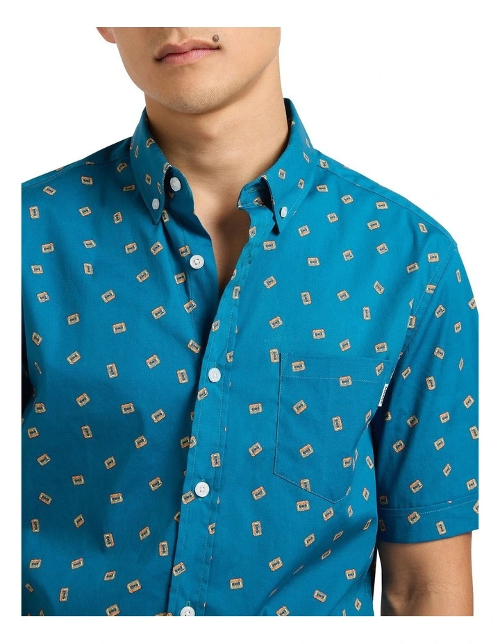 Tape Me Away Shirt in Porto Blue image 3