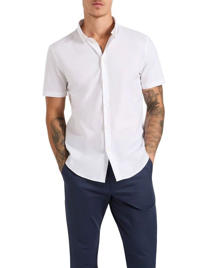 Mario Short Sleeve Shirt in White image 1