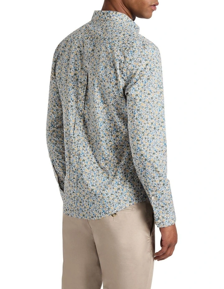 Leaf-Iosa Stretch Cotton Shirt in Harvest Multi image 4