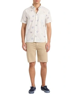 Walter Cotton Shirt in White Multi