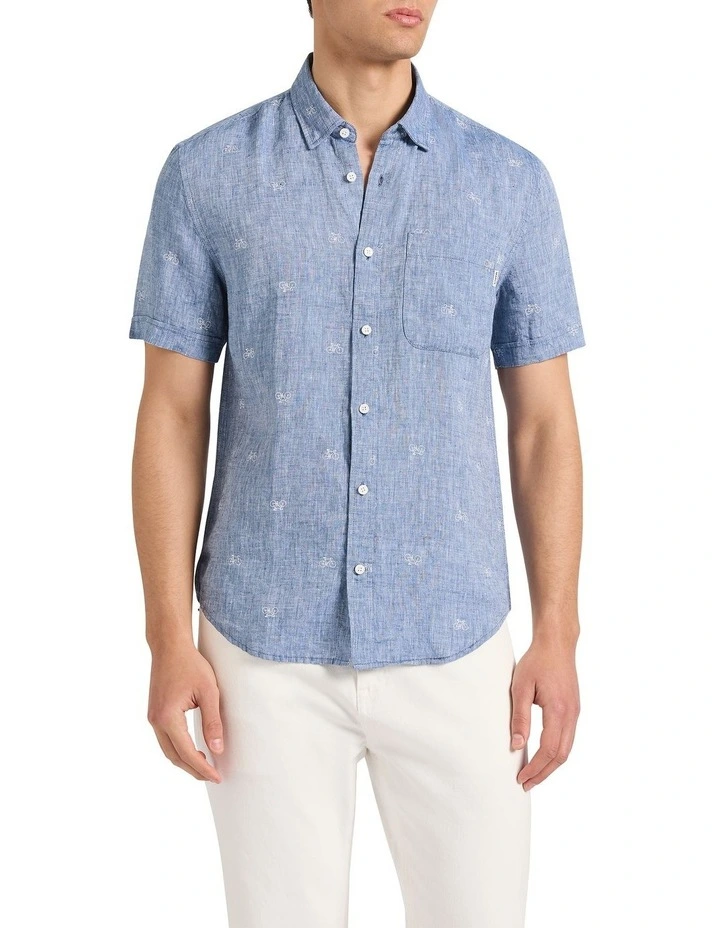 Ongoing Cycle Linen Shirt in Chambray image 2