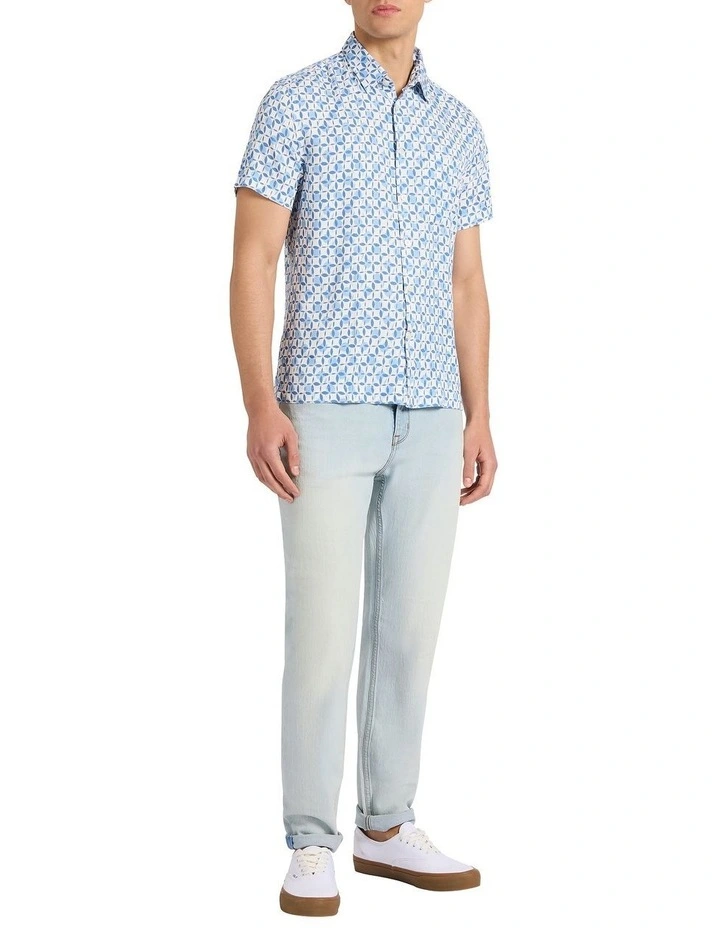 William Viscose Shirt in Blue Multi image 1