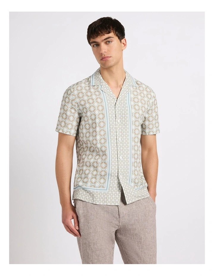 Tiles And Tribulations Shirt in Teal Multi image 2
