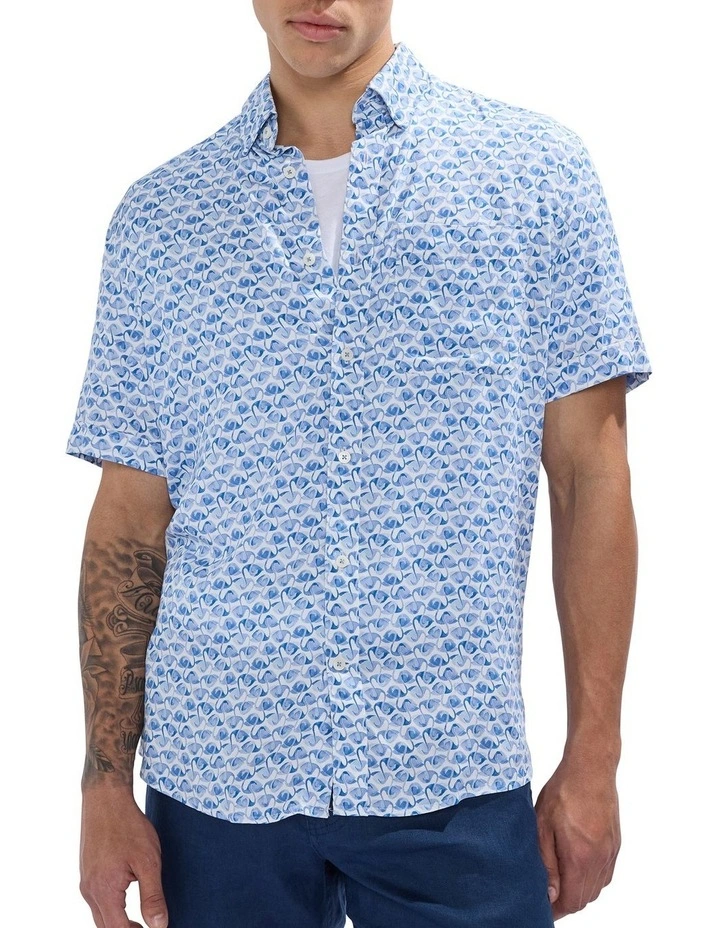 School Of Flock Shirt in Blue Multi image 1
