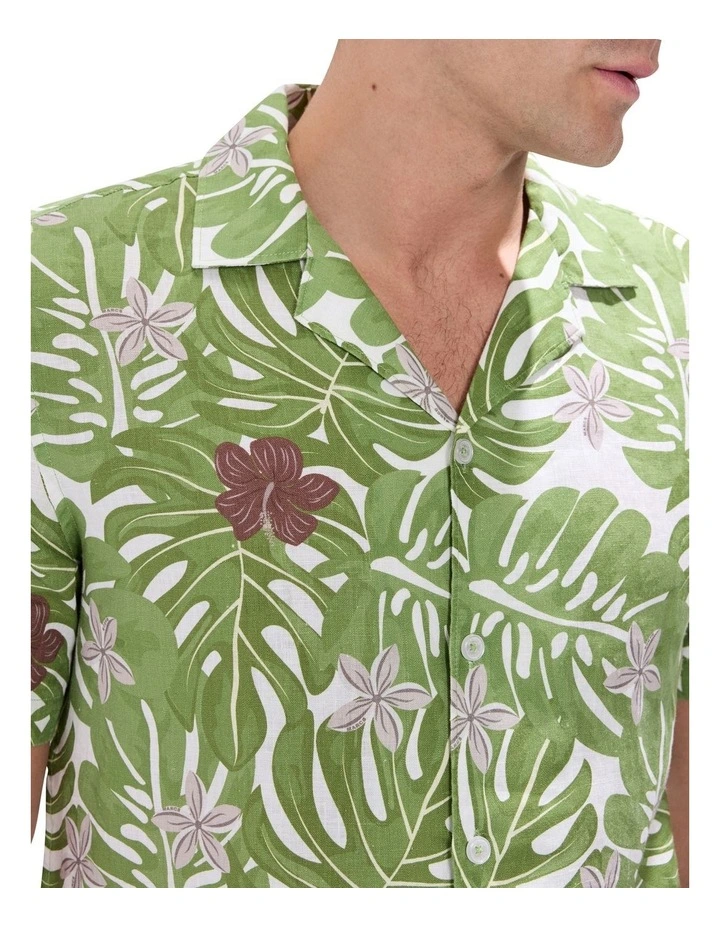 High Hopes Linen Shirt in Green Multi image 4
