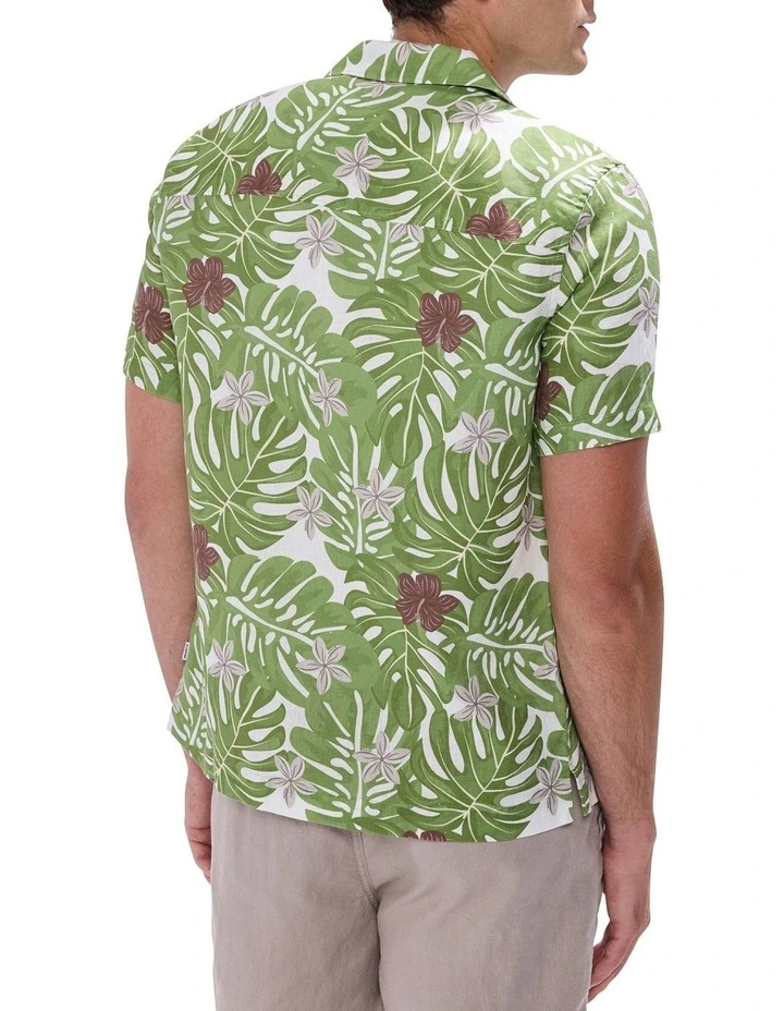 High Hopes Linen Shirt in Green Multi image 5