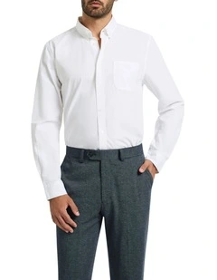 Sam Cotton Poplin Shirt in White