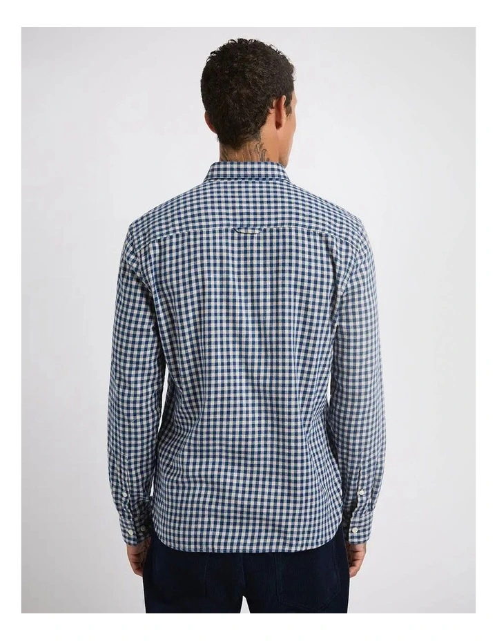 Holland Check Shirt in Stone Check image 3