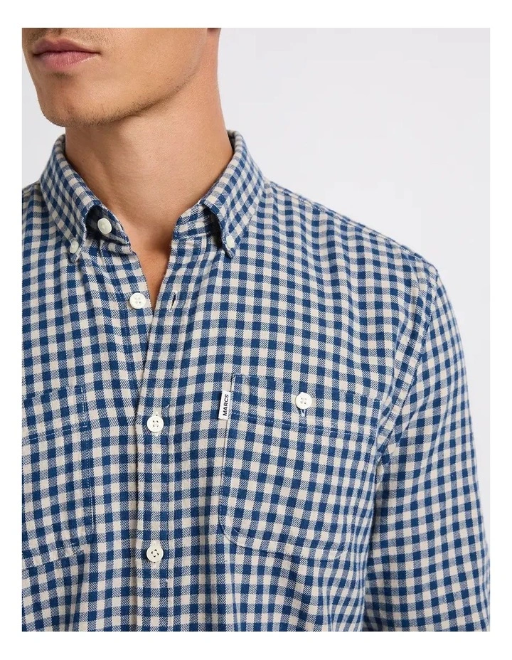 Holland Check Shirt in Stone Check image 4