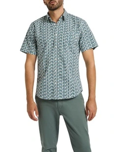 Seoul Geo Shirt in Blue Multi