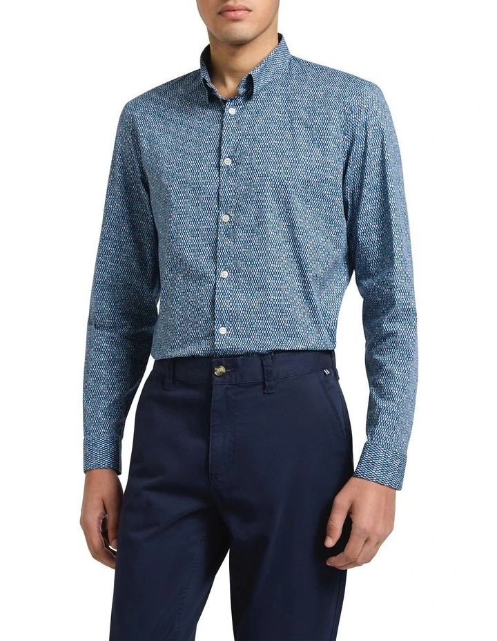 Fantastic Mr Box Smart Shirt in Navy Multi image 1