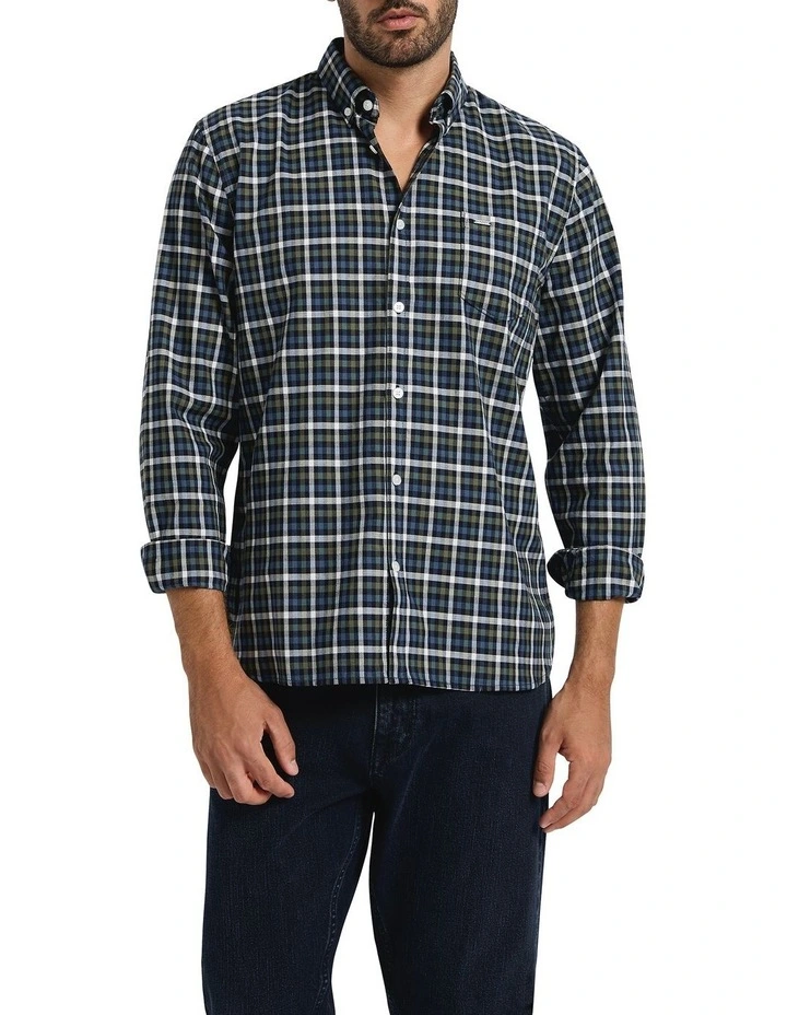 San Juan Check Shirt in Blue Check image 1