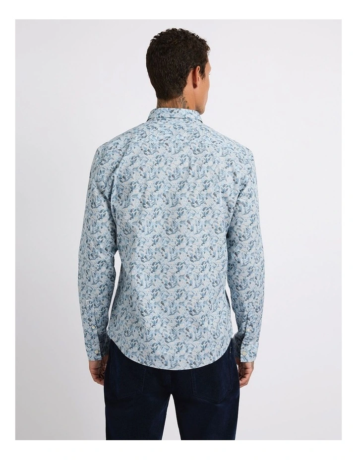 Leaf Around Smart Shirt in Navy Multi image 4